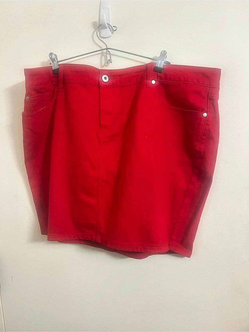 Red Jean Shorts
